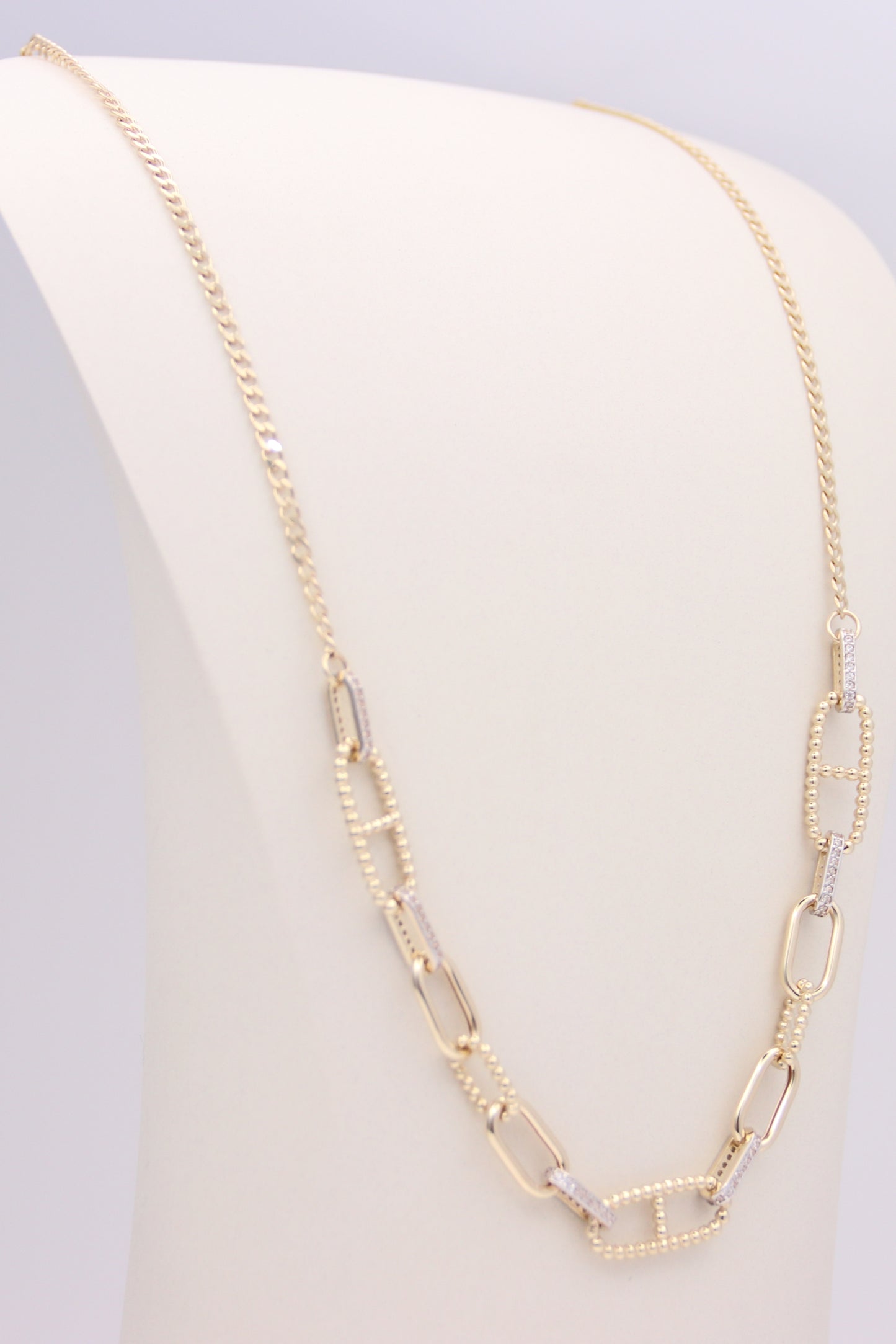 Paperclip and Oval Link Necklace