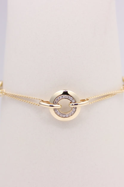 Round and Oval Link Curb Bracelet