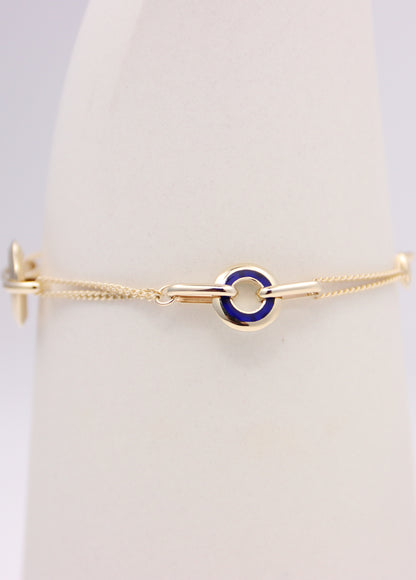 Round and Oval Link Curb Bracelet