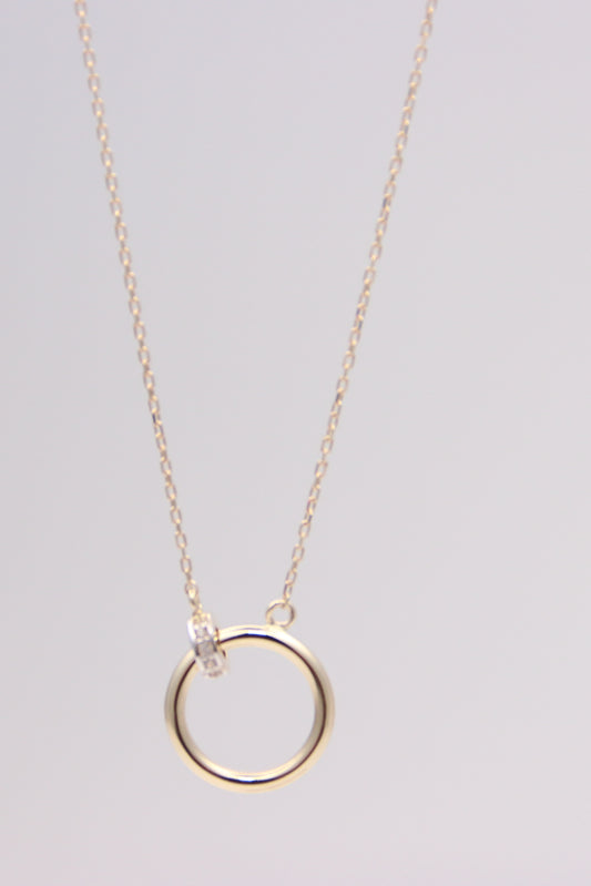 Ring Pendant Cable Necklace