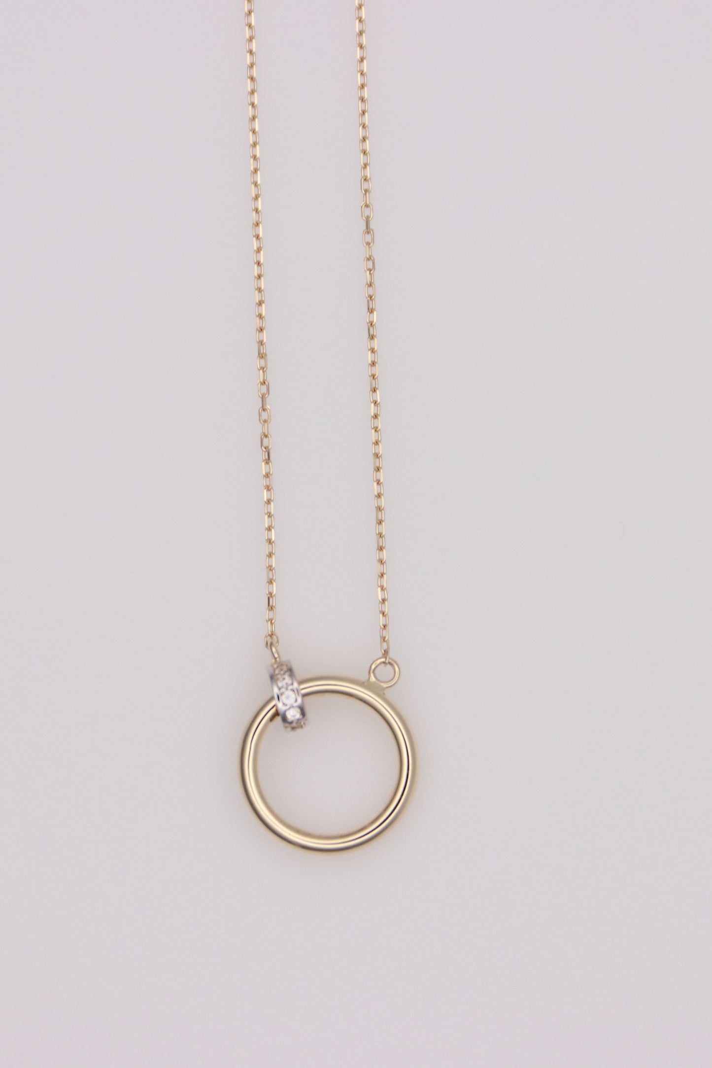 Ring Pendant Cable Necklace