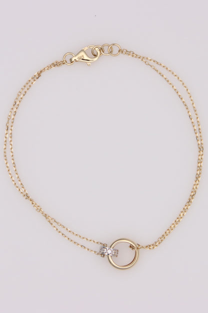 Round Link Double Cable Bracelet