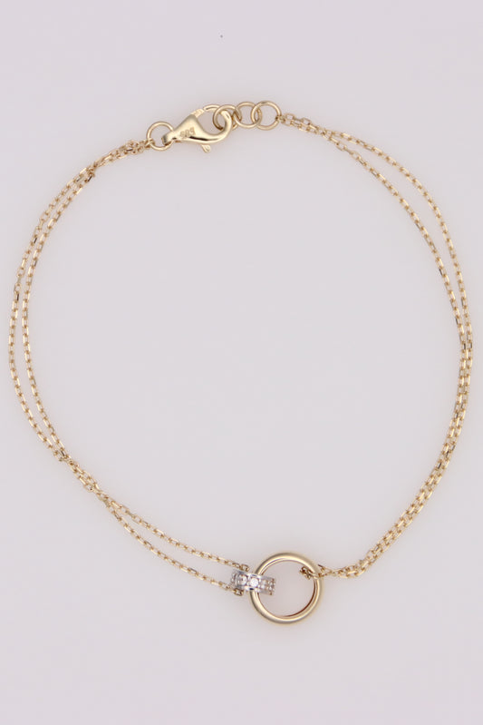 Round Link Double Cable Bracelet