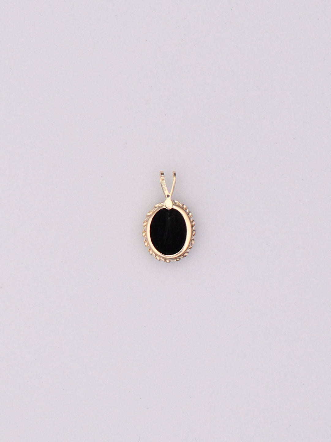 14k Blue Oval Pendant