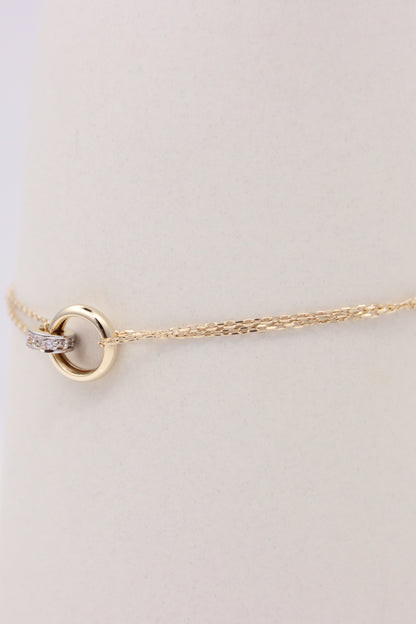 Round Link Double Cable Bracelet