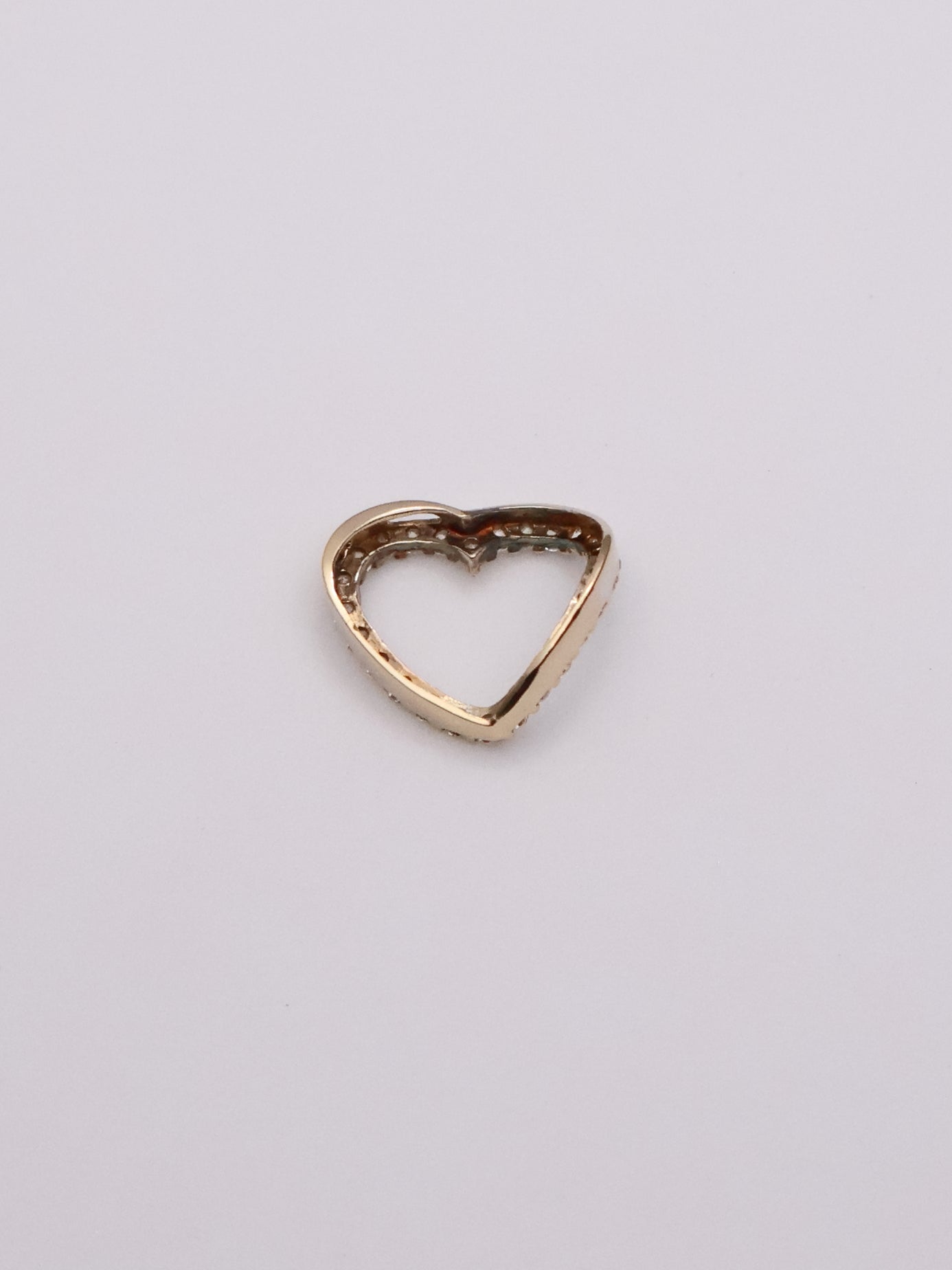 14k Cubic Zirconia Heart Pendant