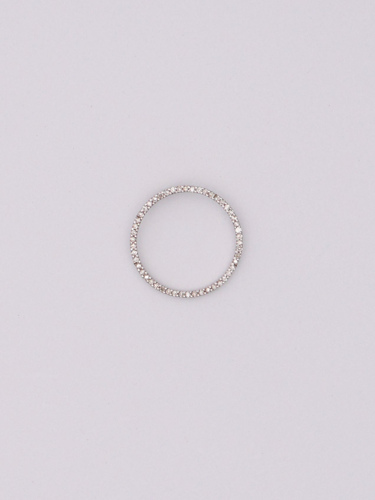 14k WG Diamond Circle Pendant