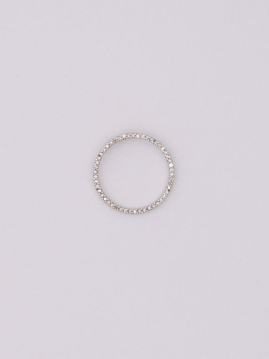 14k WG Diamond Circle Pendant