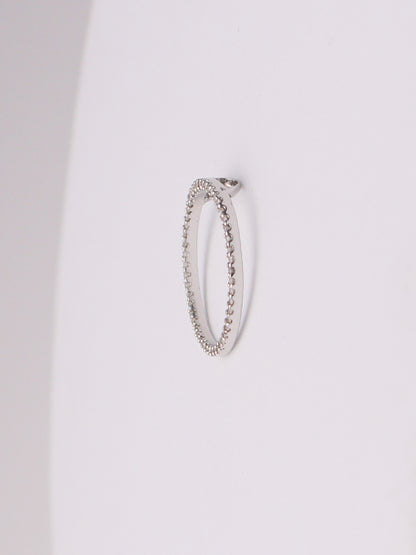 14k WG Diamond Circle Pendant