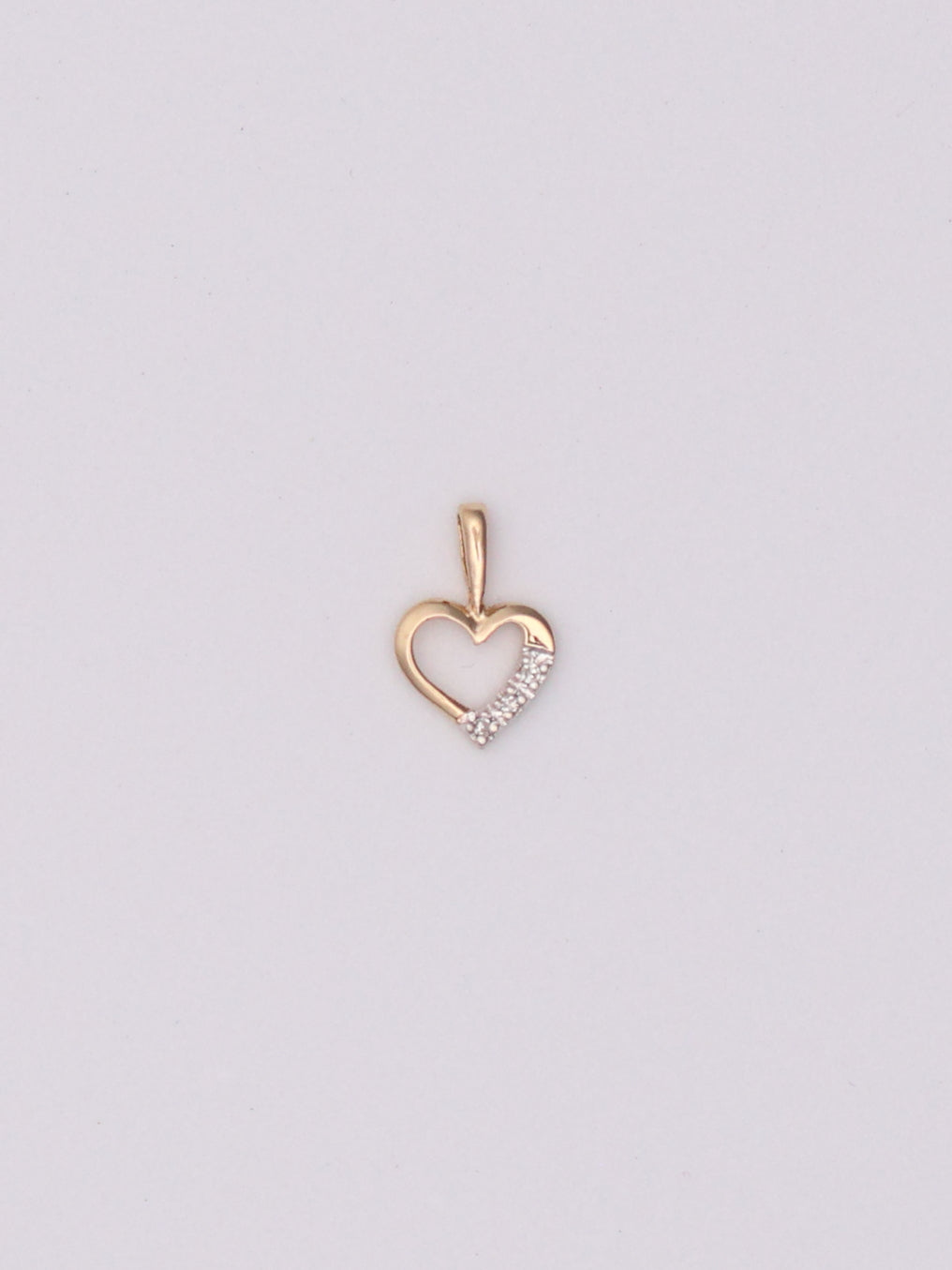 14k Diamond Heart Pendant