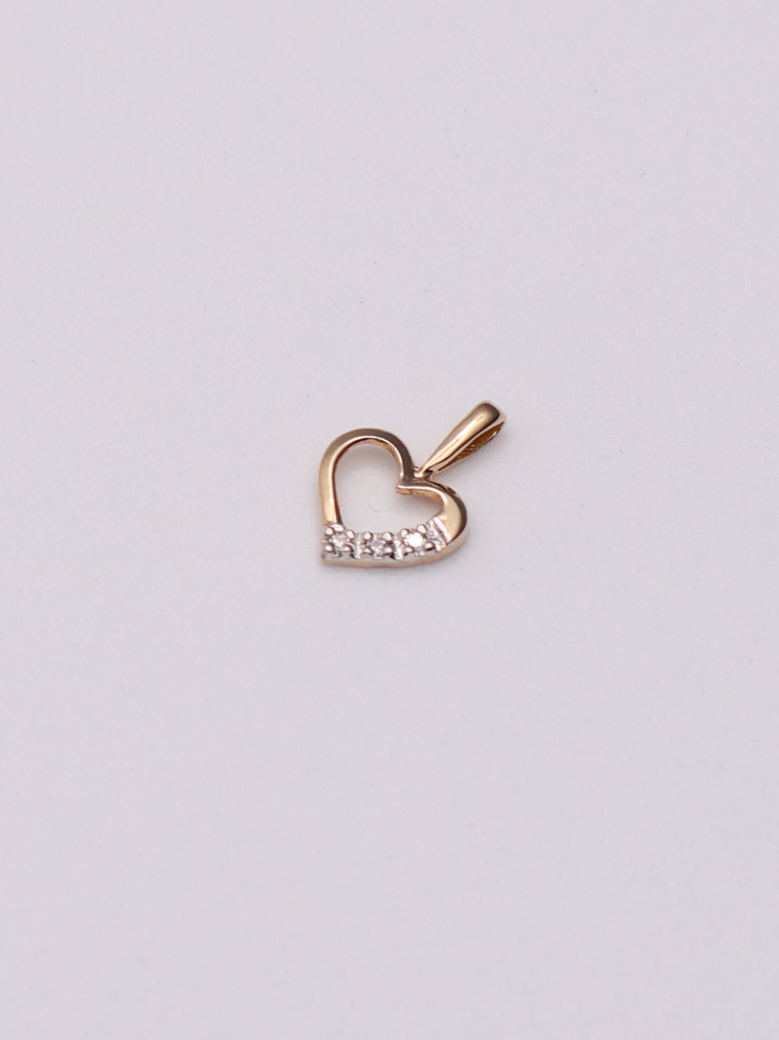 14k Diamond Heart Pendant