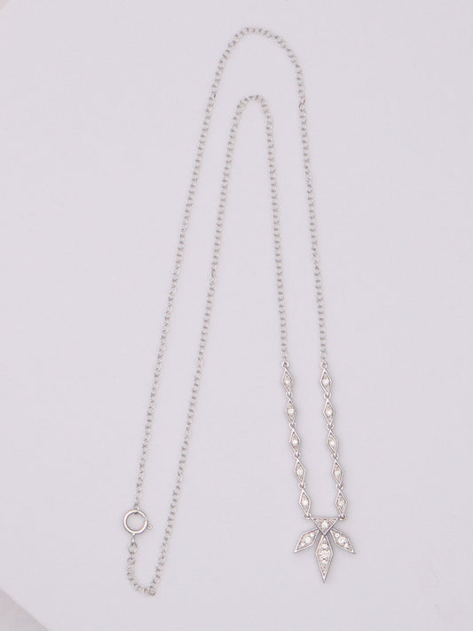 10k WG Disney Snowflake Necklace