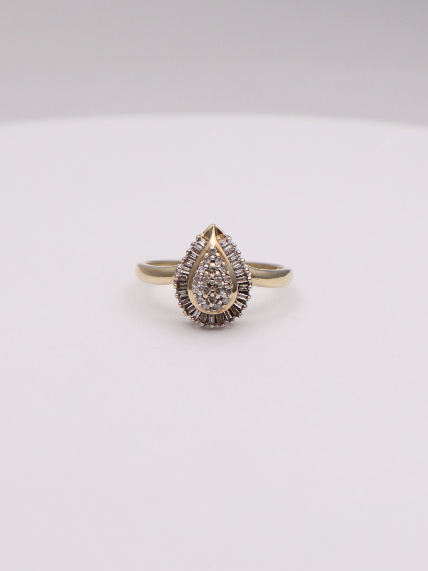 10k Pear Diamond Ring