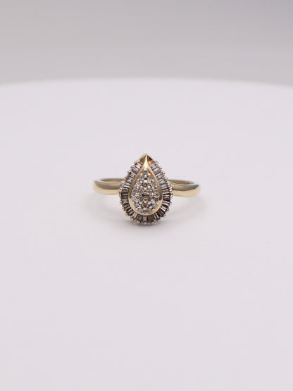 10k Pear Diamond Ring