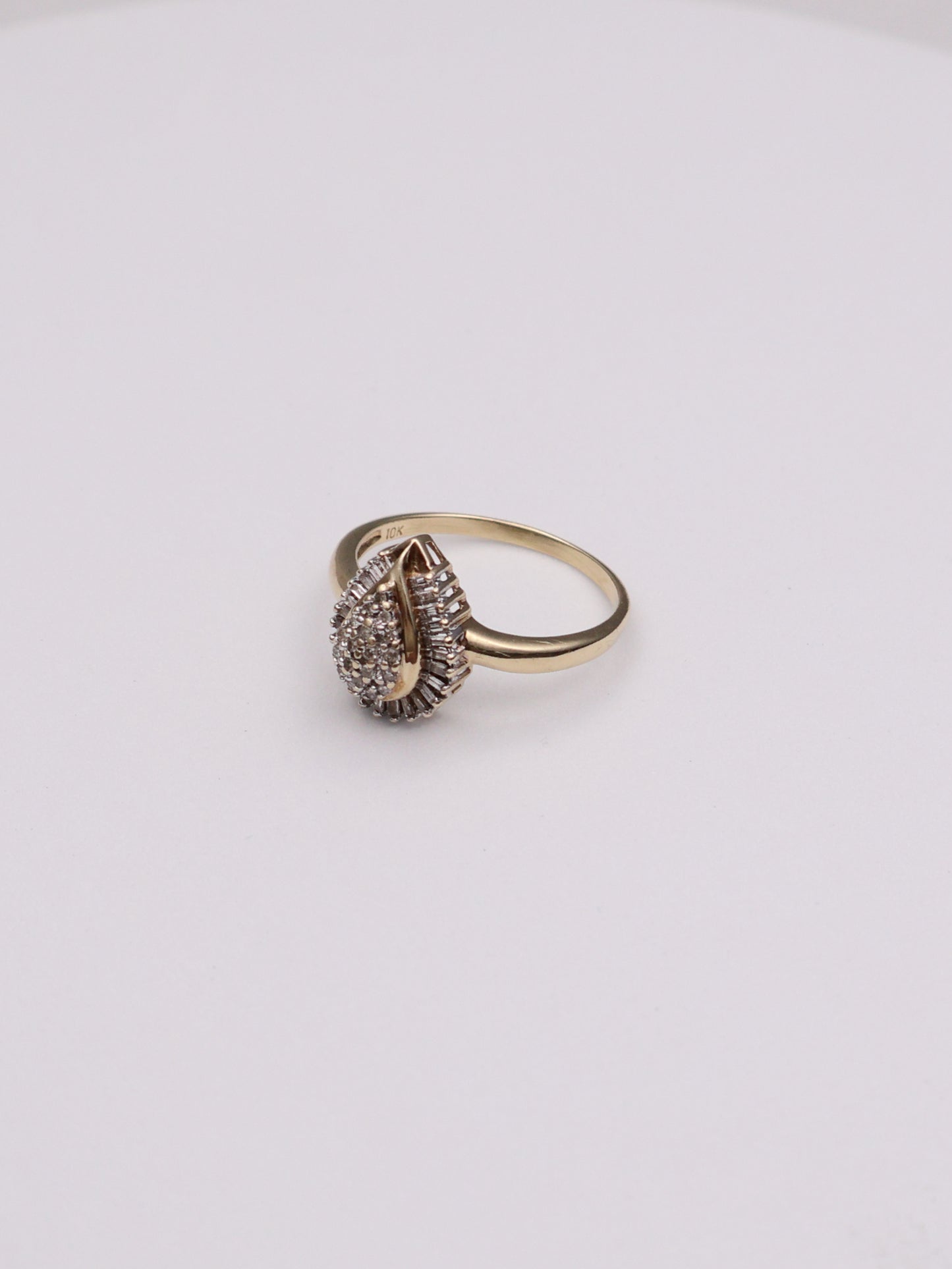 10k Pear Diamond Ring