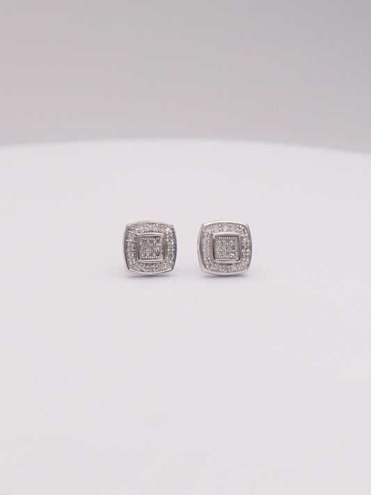 10k WG Diamond Earrings