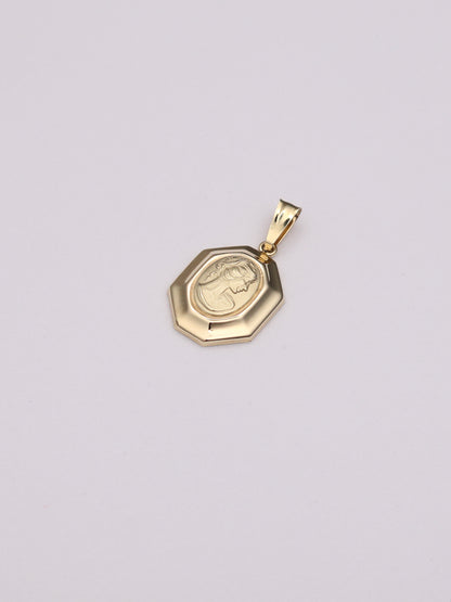 14k Gold Cameo Pendant