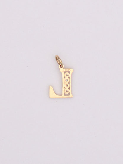 14k Letter "L" Diamond Pendant