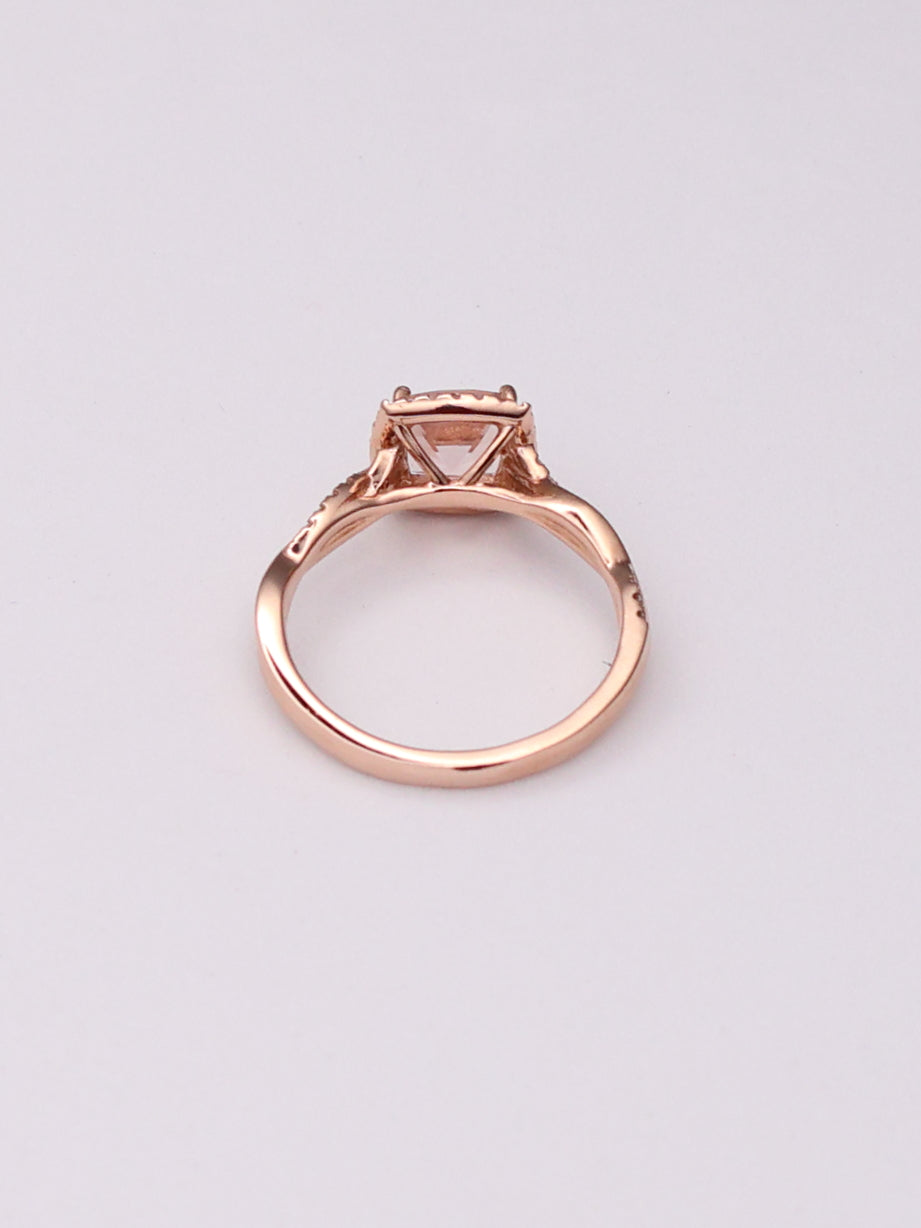 14k RG Cushion Ring