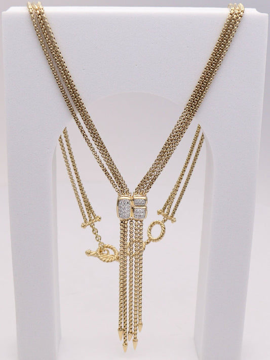 18k David Yurman Confetti Drop Diamond Necklace