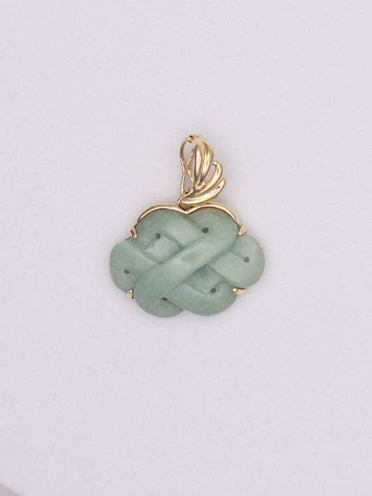 14k Jade Cloud Pendant