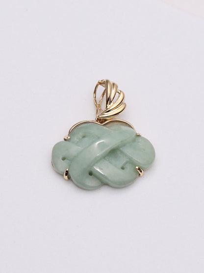 14k Jade Cloud Pendant