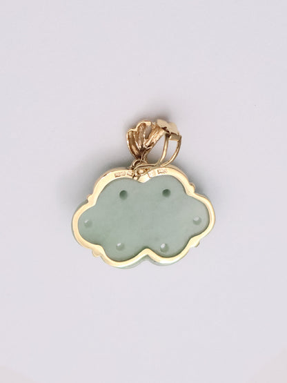 14k Jade Cloud Pendant