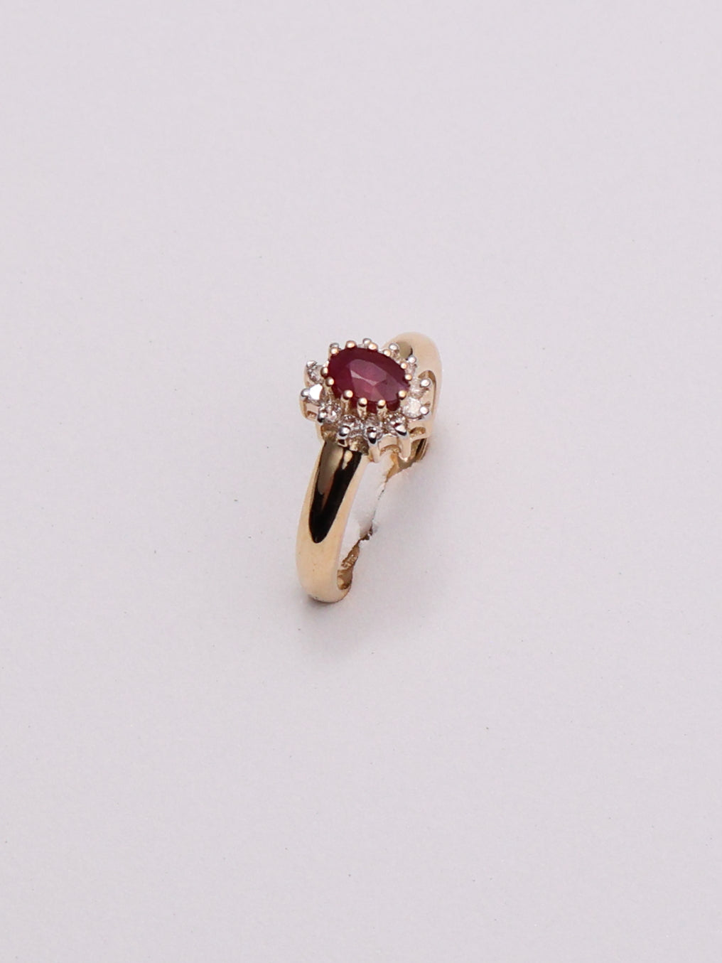 14k Diamond & Ruby Ring