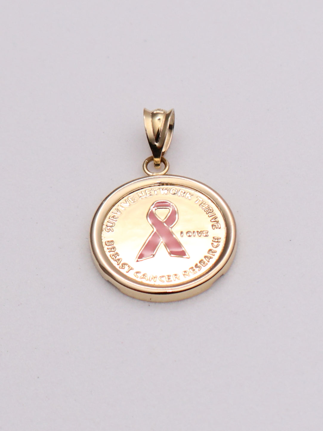 14k Breast Cancer Awareness Pendant