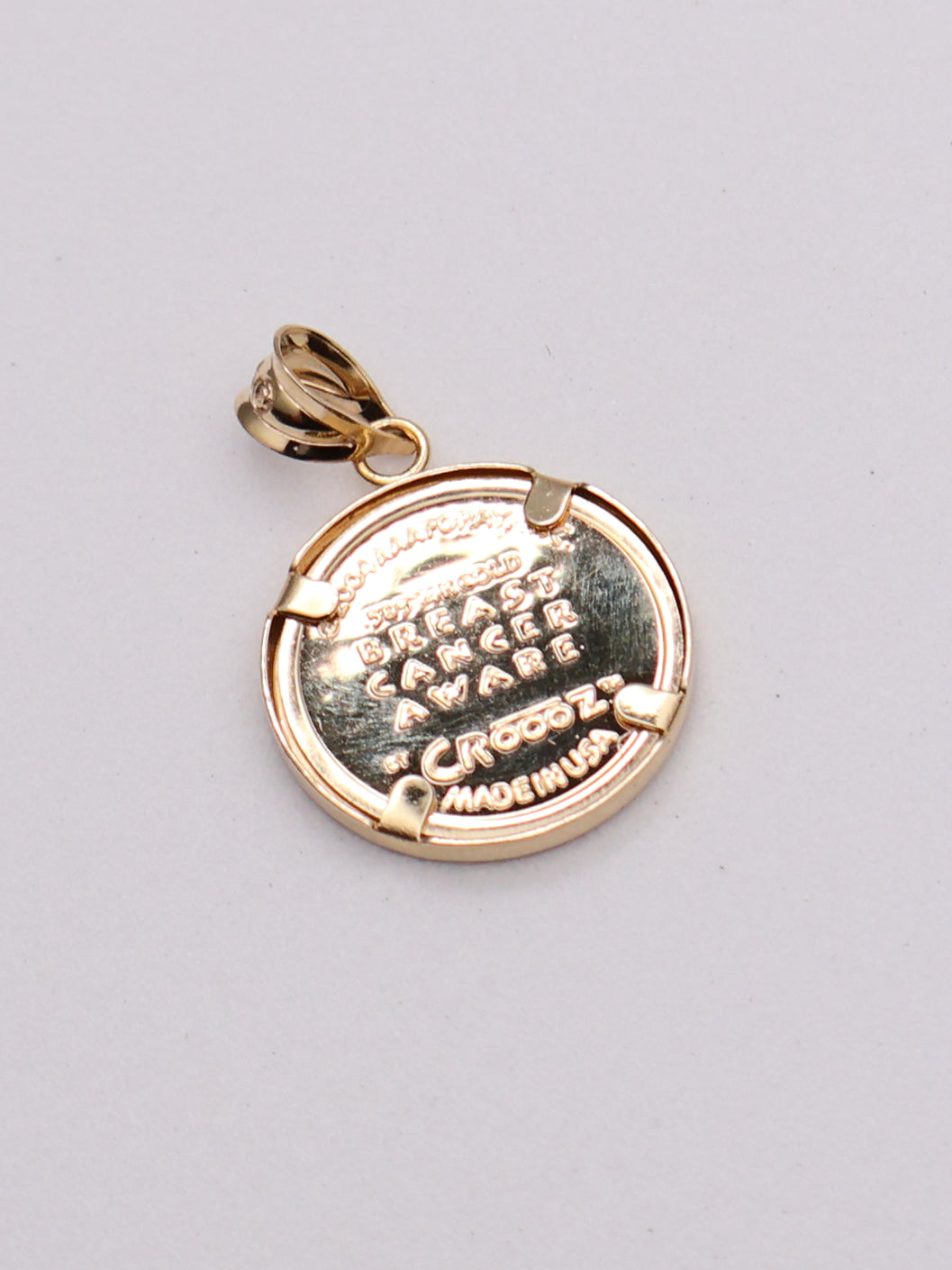 14k Breast Cancer Awareness Pendant