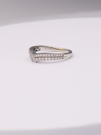 14k WG Double Diamond Accent Band