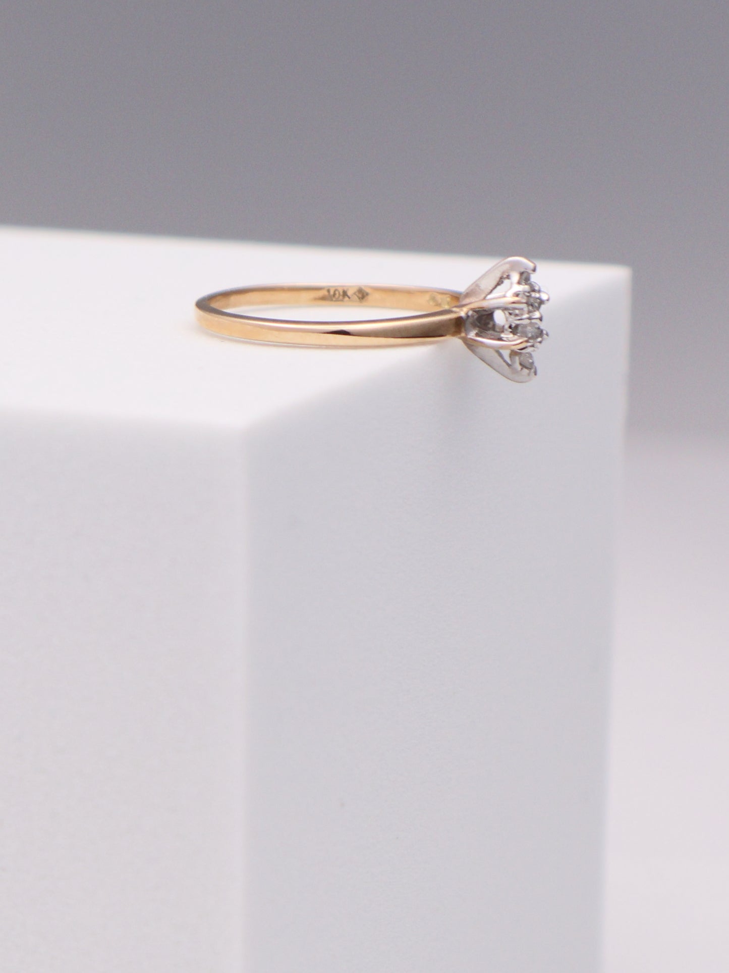 10k Marquise Diamond Ring