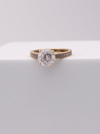 14k CZ Engagement Ring