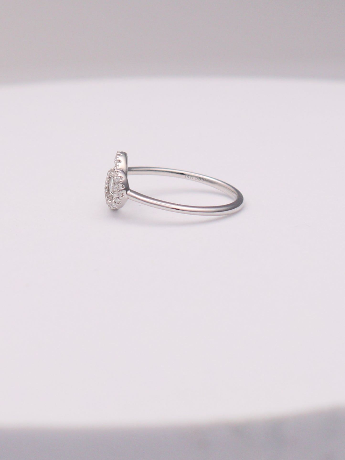 14k WG Diamond Circle Ring