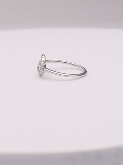 14k WG Diamond Circle Ring