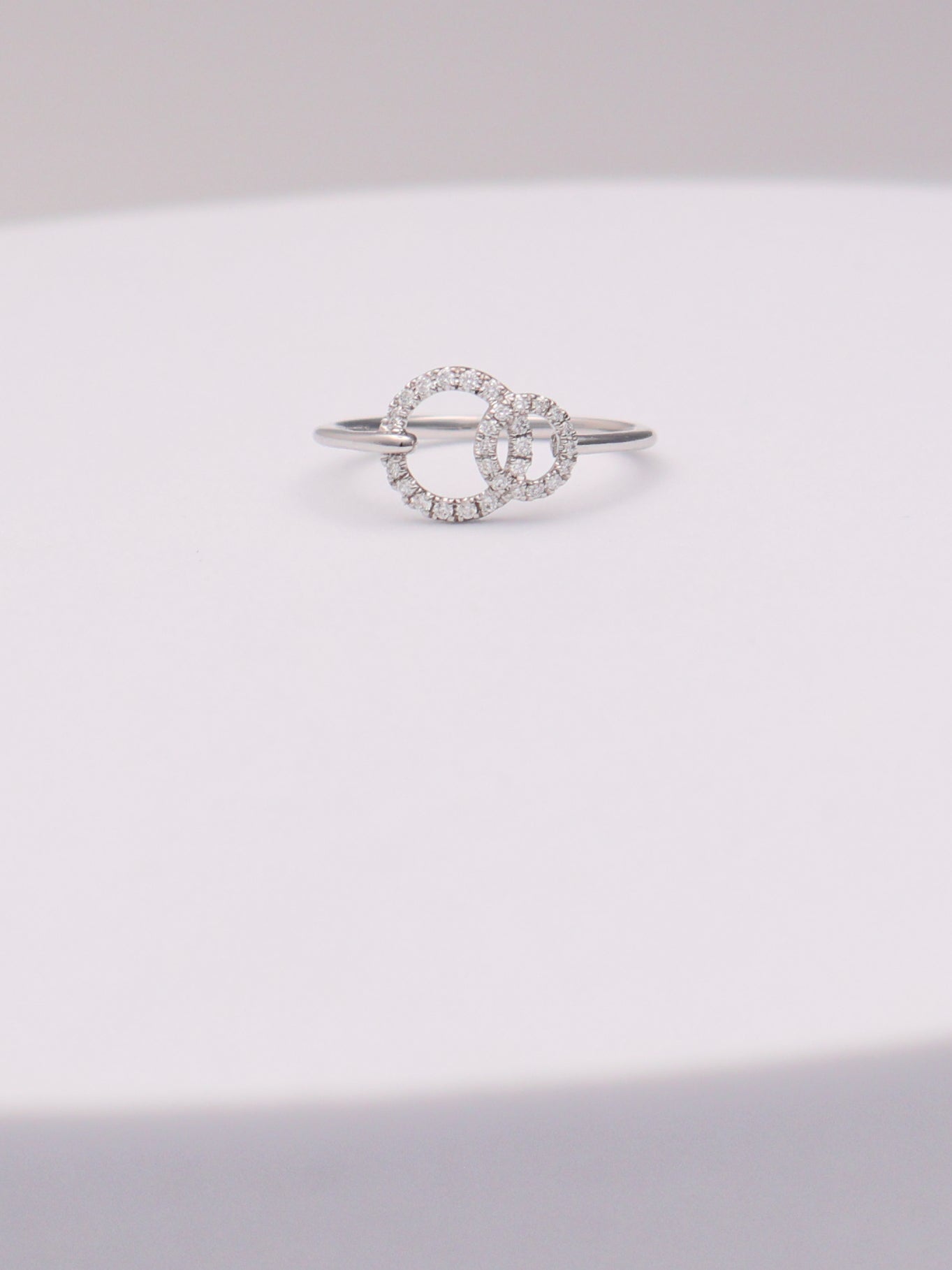 14k WG Diamond Circle Ring