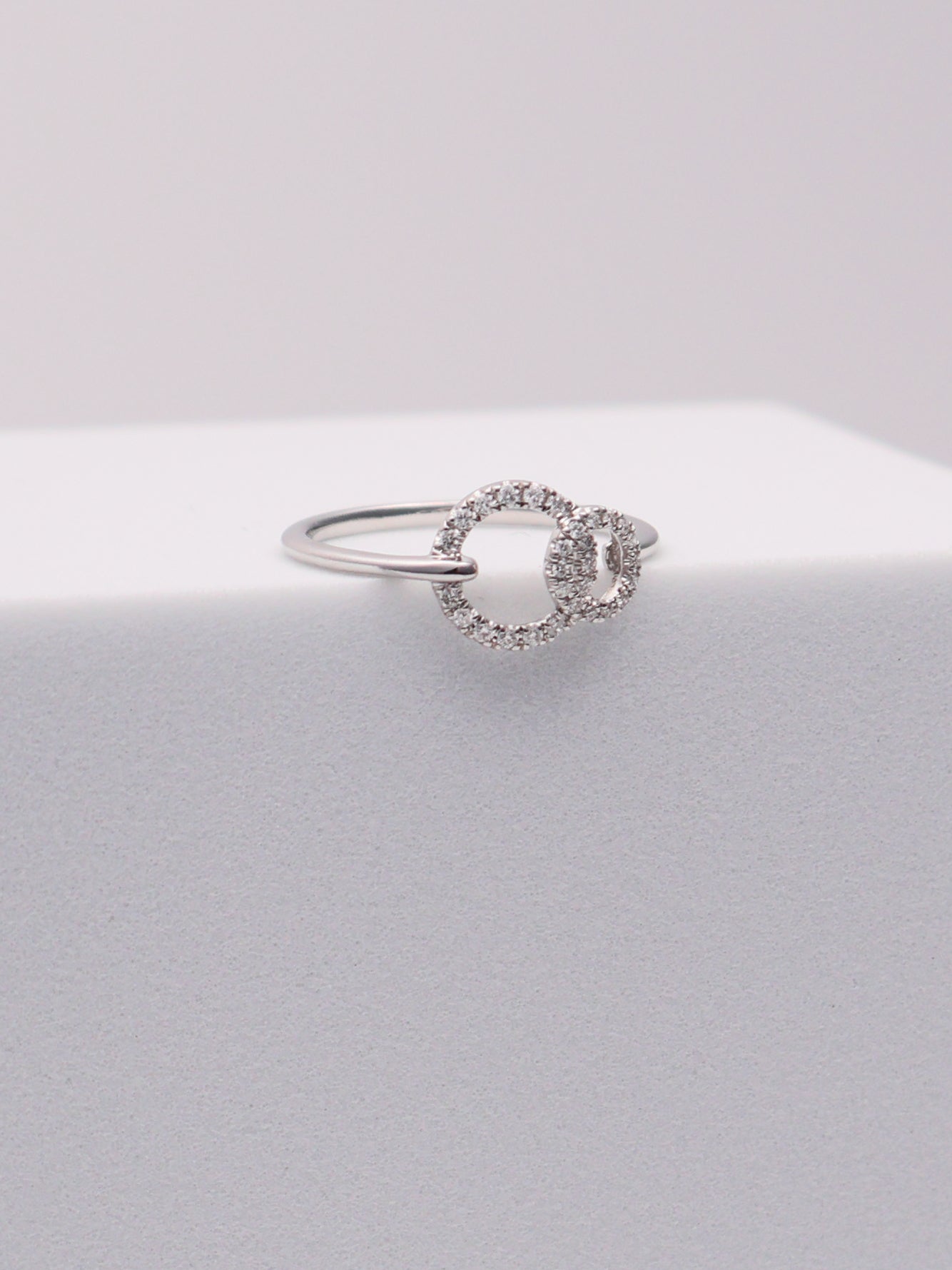 14k WG Diamond Circle Ring