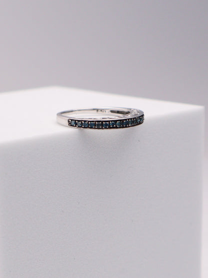 10k Blue Diamond Band