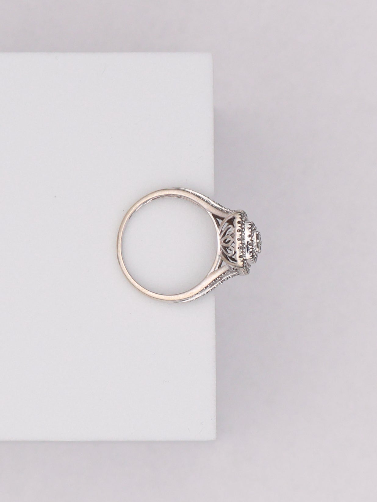 10k Diamond Cushion Ring