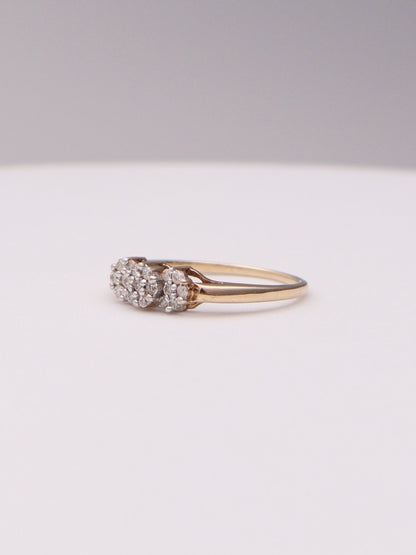 10K Diamond Cluster Ring