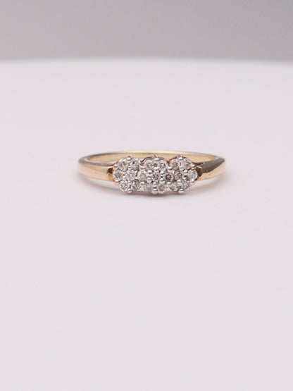 10K Diamond Cluster Ring