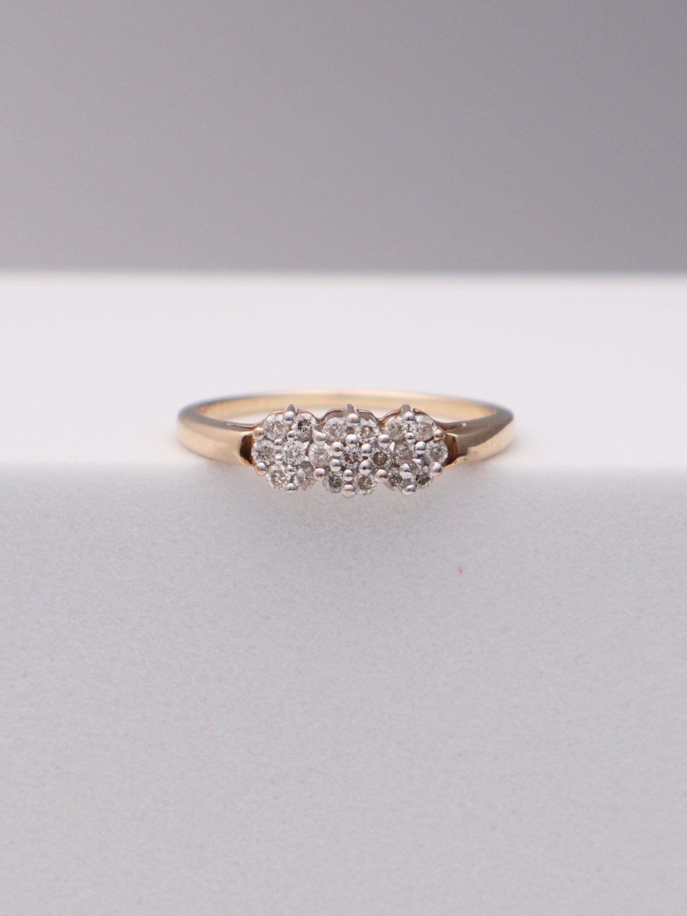 10K Diamond Cluster Ring