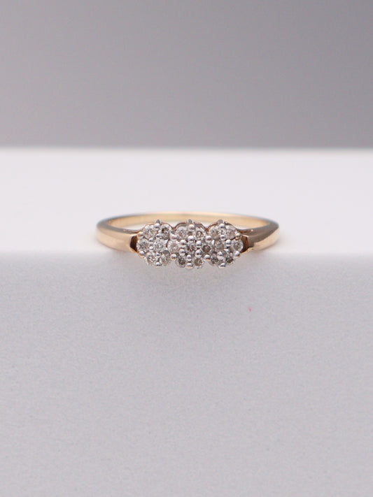 10K Diamond Cluster Ring