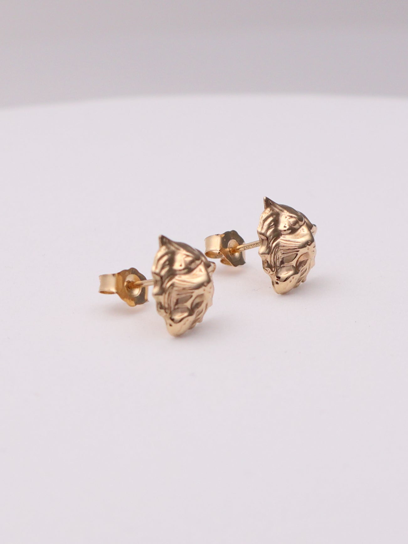 14k Lion Earrings