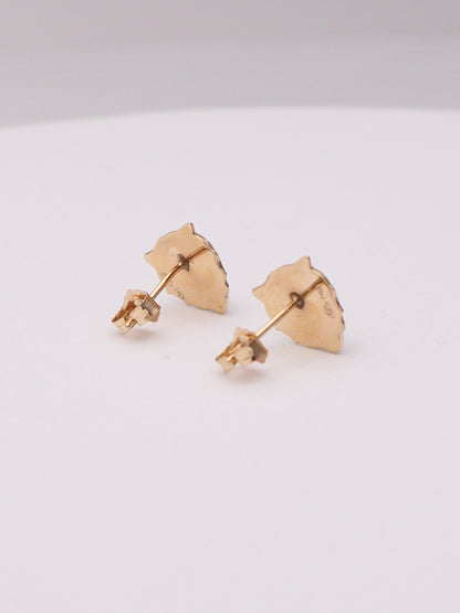 14k Lion Earrings