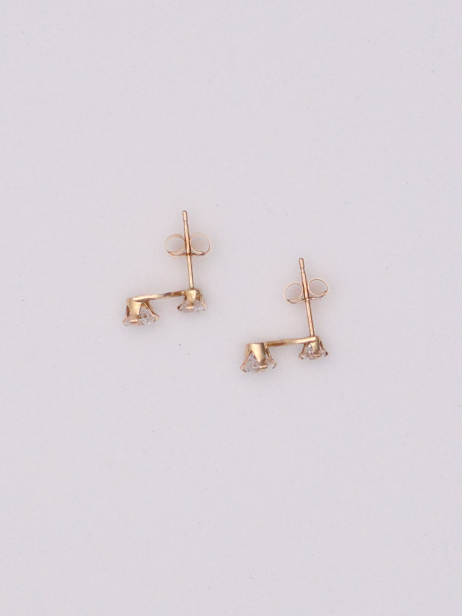 14k CZ Stud Earrings