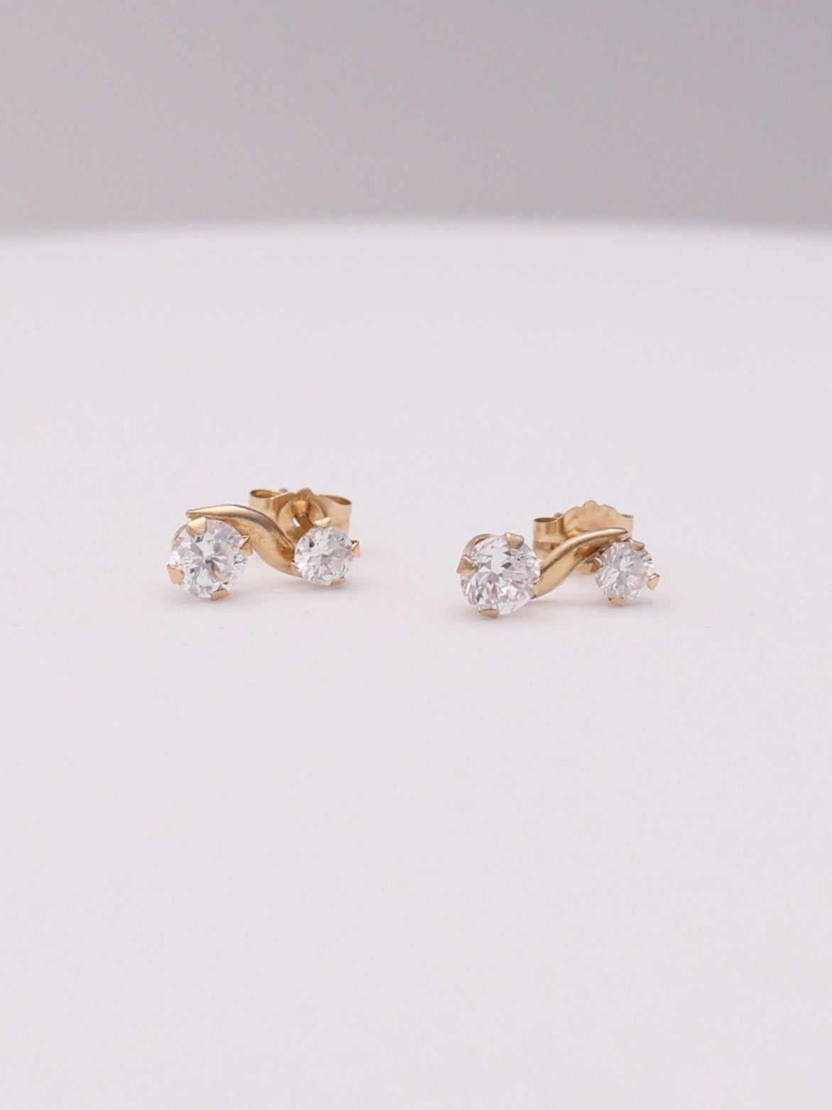 14k CZ Stud Earrings