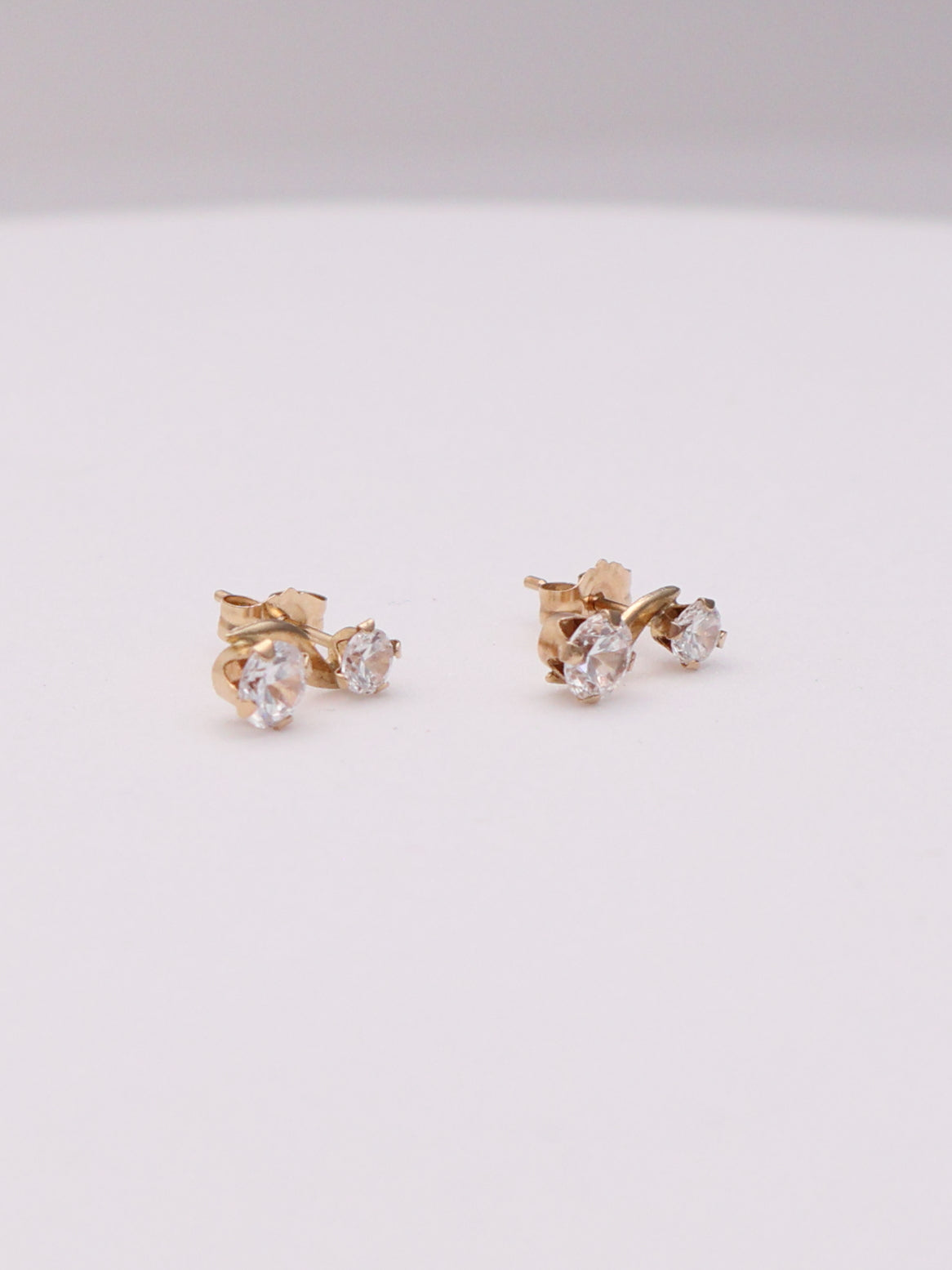 14k CZ Stud Earrings