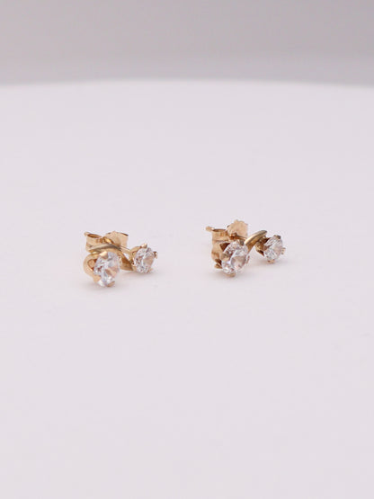 14k CZ Stud Earrings