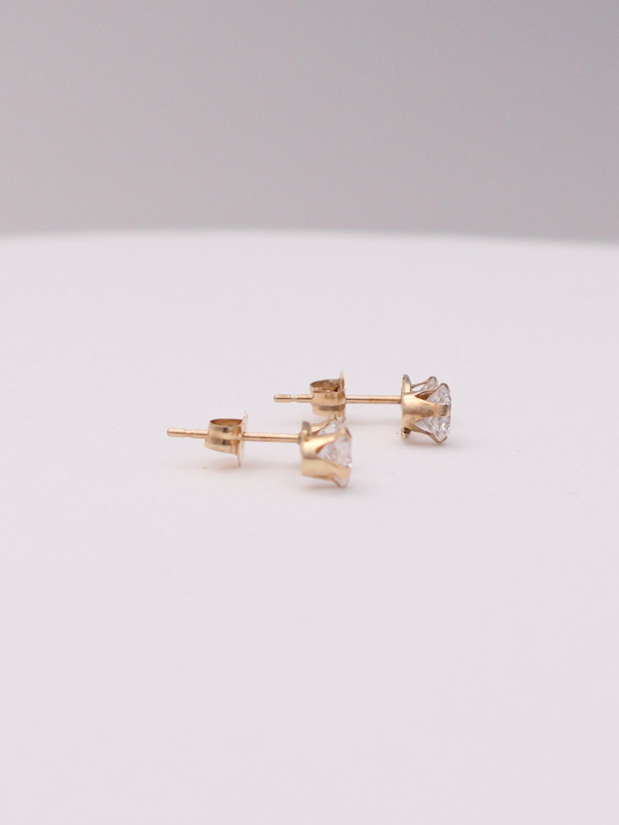 14k CZ Stud Earrings